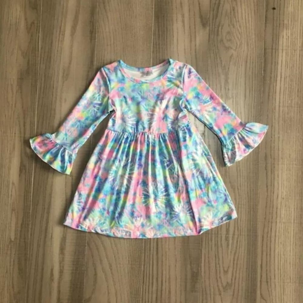 Girls Boutique Rainbow Burst dress  (NEW)